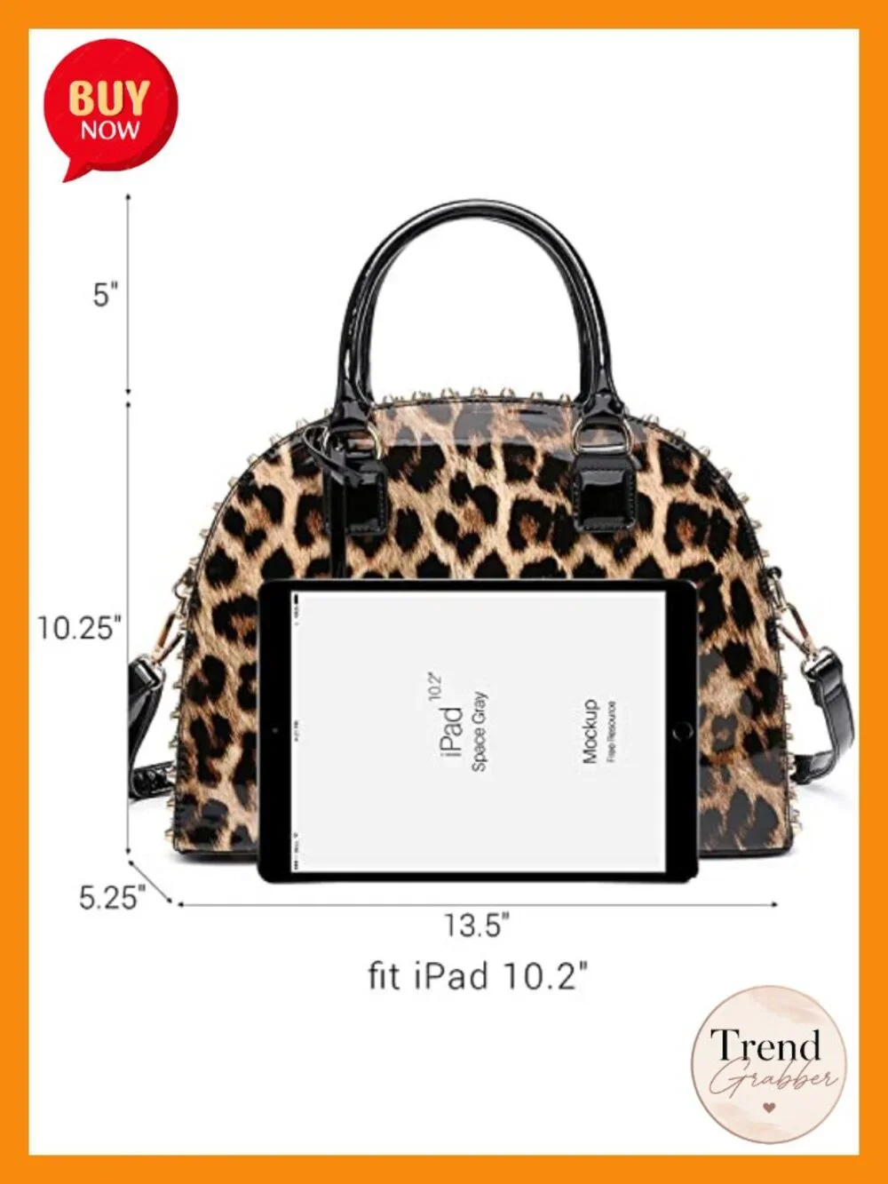 Structured Patent Leather Dome Satchel Work Tote with Shoulder Strap